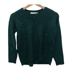Childrens Place Girls Sequin Sweater Green Spruce sz‎ XS NEW $32